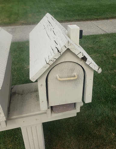 Mailbox condition before repair or replacement